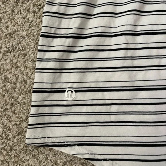 Lululemon All Yours Basic Tee Burnout Olive Green and Love Tank Stripe 6 - Picture 3 of 4